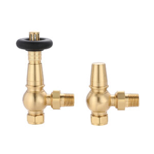 Valve - Classic Thermostatic Angled Valve - Brushed Brass
