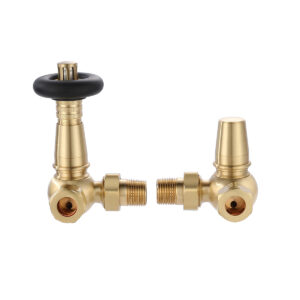 Valve - Classic Thermostatic Corner Valve - Brushed Brass