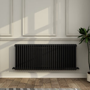 Classic 2/3 Column Horizontal Radiator - Black - Various Sizes