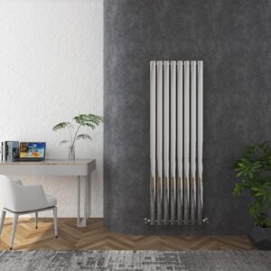 Regal Vertical Designer Radiator Oval Panels - Chrome - Various Sizes