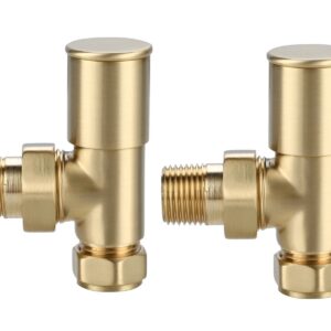 Valve - Manual Angled Valve - Brushed Brass