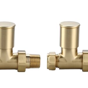 Valve - Manual Straight Valve - Brushed Brass