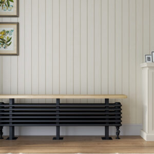 Quantum Bench Horizontal Designer Radiator - Black - Various Sizes
