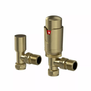 Valve - Thermostatic Valve - Angled - Brushed Brass