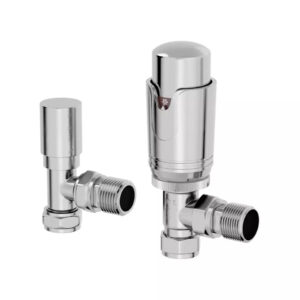 Valve - Thermostatic Valve - Angled - Chrome